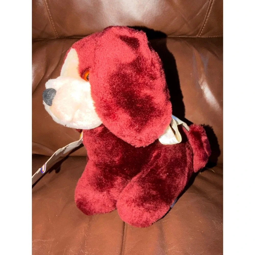Vintage Circus Hotel‎ Casino Plush Dog Stuffed Animal Red Cream Tagged 1998